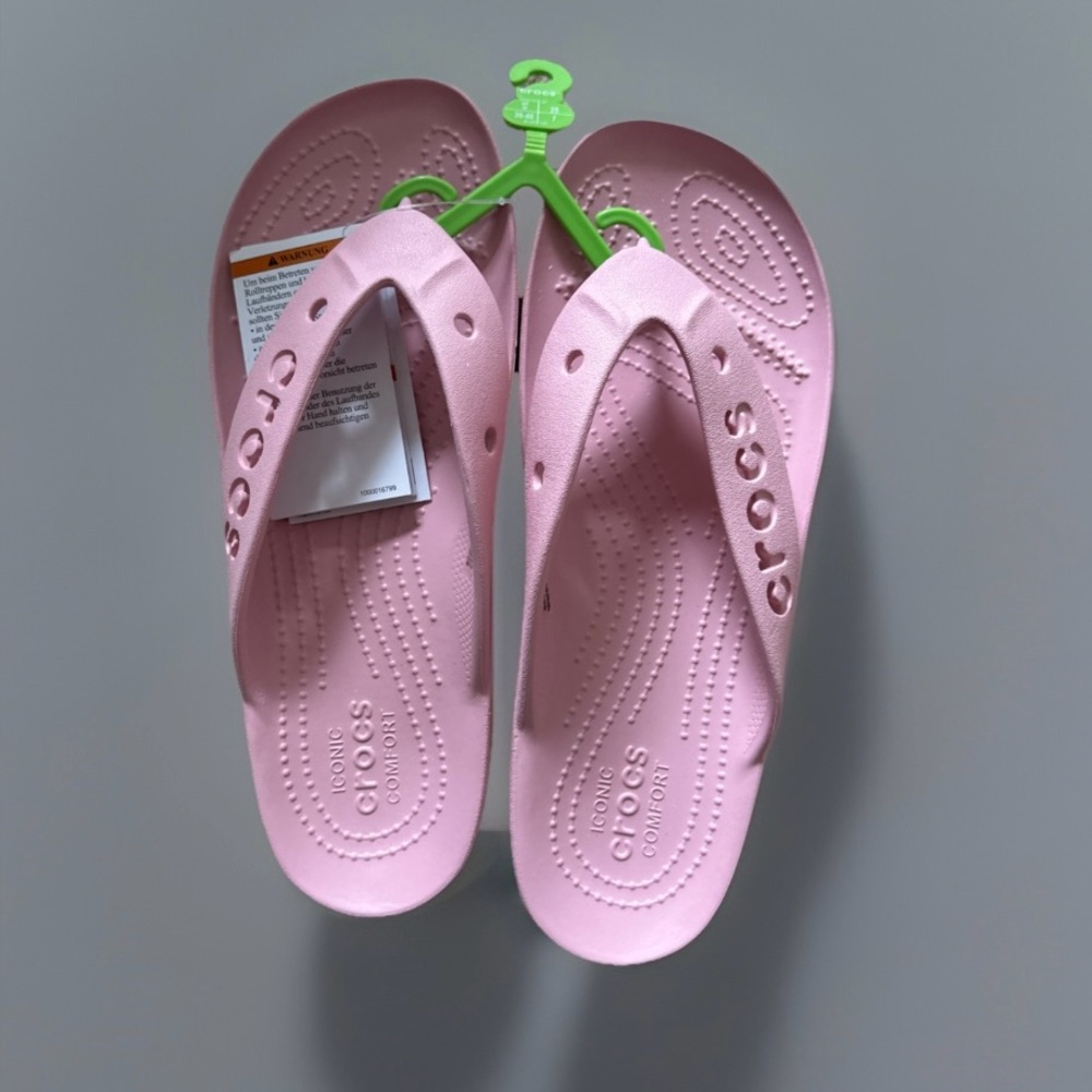 NEW 🩴 Crocs Flip Flops Platform Petal Pink 9